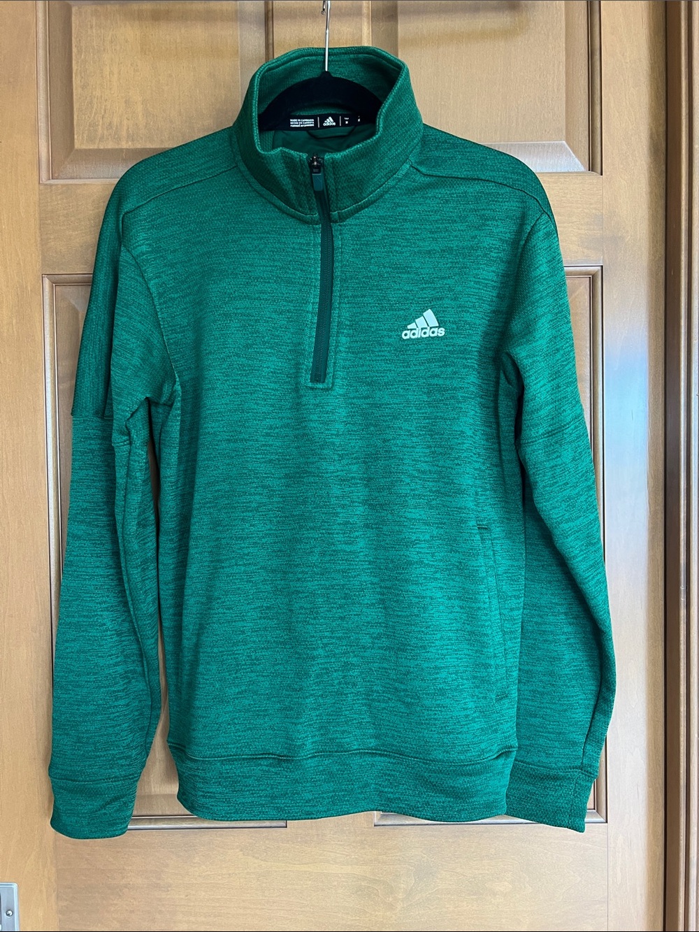 adidas Men’s Green Half-Zip Pullover Sweatshirt